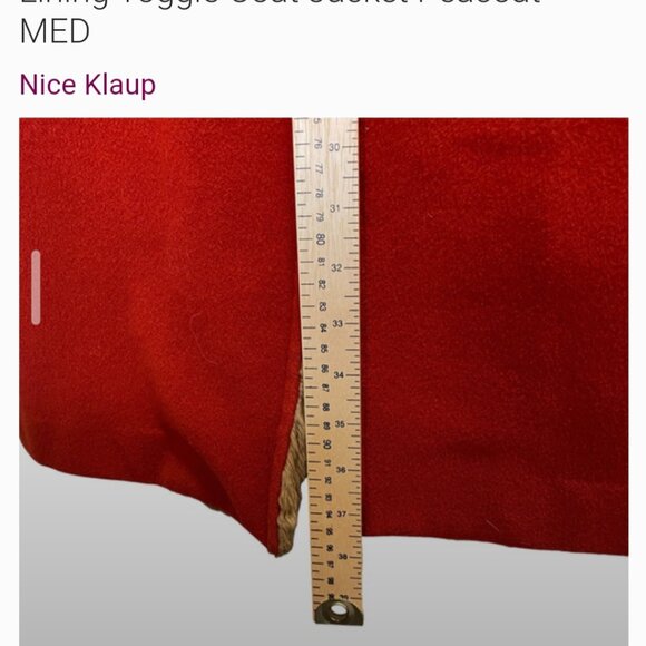 Too small for me , it's really beautiful. RED HOODED COAT - Picture 2 of 5